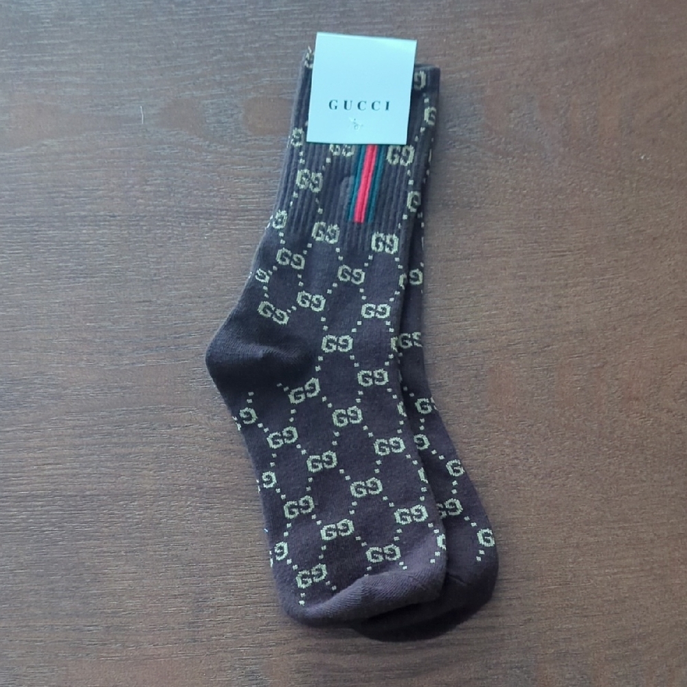 GG Brown Patterned Men's Socks